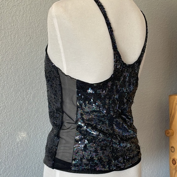 Womens Shimmer Sequined tank top excellent - Picture 4 of 7